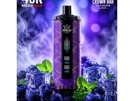 Crown Bar Al Fakher Mega Max 40K Puff Blueberry Mint - كراون بار الفاخر ميجا ماكس 40 ألف بف بلوبيرى نعناع - 40000 / 5mg