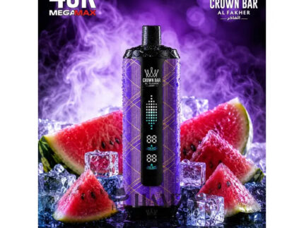 Crown Bar Al Fakher Mega Max 40K Puff Lush Ice - كراون بار الفاخر ميجا ماكس 40 ألف بف بطيخ أيس - 40000 / 5mg (Freebase)