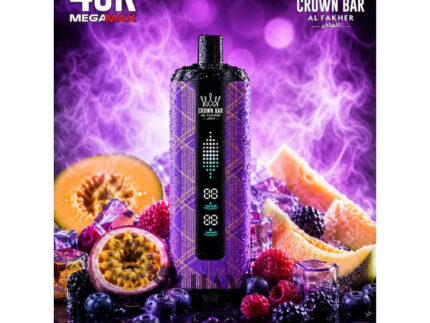 Crown Bar Al Fakher Mega Max 40K Puff Magic Lovely Fruits - كراون بار الفاخر ميجا ماكس 40 ألف بف فراولة مانجو - 40000