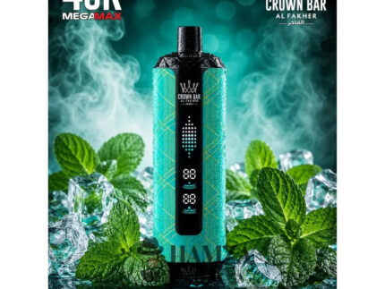 Crown Bar Al Fakher Mega Max 40K Puff Mint - كراون بار الفاخر ميجا ماكس 40 ألف بف نعناع - 40000 / 5mg (Freebase)