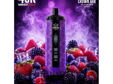 Crown Bar Al Fakher Mega Max 40K Puff Mixed Berry - كراون بار الفاخر ميجا ماكس 40 ألف بف ميكس توت - 40000 / 5mg