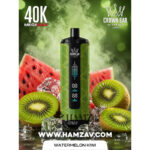 Crown Bar Al Fakher Mega Max 40K Puff Watermelon Kiwi - كراون بار الفاخر ميجا ماكس 40 ألف بف بطيخ كيوى - 40000 / 5mg