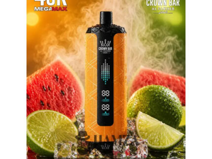 Crown Bar Al Fakher Mega Max 40K Puff Watermelon Lime - كراون بار الفاخر ميجا ماكس 40 ألف بف ليمون بطيخ - 40000 / 5mg