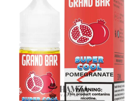 Grand Bar Premium Liquid SaltNic Super Cool Pomegranate - جراند بار بريميم سولت سوبر كول رمان Premium Liquid