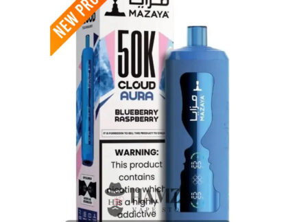 Mazaya Disposable Cloud Aura 50K Puff Blueberry Raspberry - مزايا ديسبوزابل كلاود أورا 50 ألف بف بلوبيرى راسبيرى