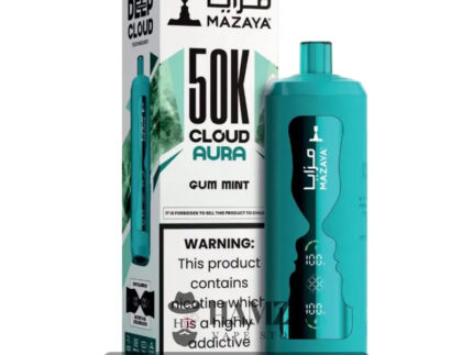 Mazaya Disposable Cloud Aura 50K Puff Gum with Mint Mix - مزايا ديسبوزابل كلاود أورا 50 ألف بف علكة نعناع - 50000 / 6%