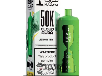 Mazaya Disposable Cloud Aura 50K Puff Lemon Mint - مزايا ديسبوزابل كلاود أورا 50 ألف بف ليمون نعناع - 50000 / 6%