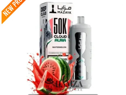 Mazaya Disposable Cloud Aura 50K Puff Lovely Watermelon Strawberry Gum - مزايا ديسبوزابل كلاود أورا 50 ألف بف بطيخ