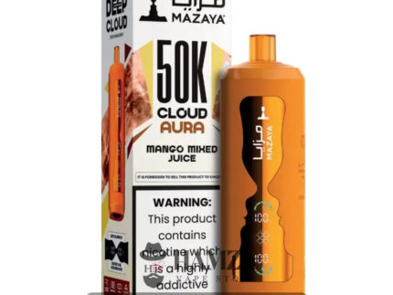 Mazaya Disposable Cloud Aura 50K Puff Mango Mixed Juice - مزايا ديسبوزابل كلاود أورا 50 ألف بف مانجو ميكس - 50000 / 6%