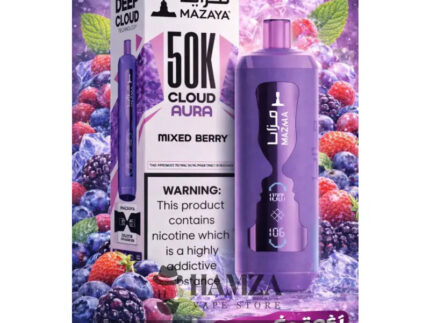 Mazaya Disposable Cloud Aura 50K Puff Mixed Berry - مزايا ديسبوزابل كلاود أورا 50 ألف بف توت مشكل - 50000 / 6% Freebase
