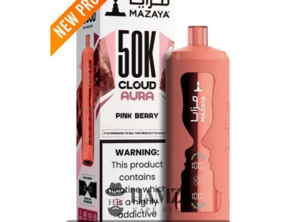 Mazaya Disposable Cloud Aura 50K Puff Pink Berry - مزايا ديسبوزابل كلاود أورا 50 ألف بف بينك بيرى - 50000 / 6% Freebase