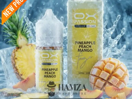 OXVA OX Passion Freeze SaltNic Pineapple peach mango - اوكسفا او اكس باشون فريز سولت أناناس خوخ مانجو - 30ML (50MG)