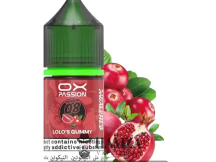 OXVA OX Passion SaltNic Lolo’s Gummy - اوكسفا او اكس باشون سولت رمان توت احمر 30mg (30ml) Premium Liquid