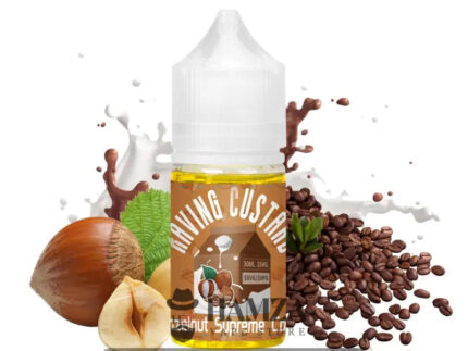 Raving Custard Saltnic Hazelnut Supreme Coffee - ريفنج كاسترد سولت قهوة بندق Premium Liquid