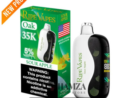 Ripe Vapes Oak Disposable up to 35000 Puff Sour apple - رايب فيب أوك ديسبوزابل 35000 باف تفاح ساور - 35000 / 2%