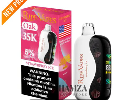 Ripe Vapes Oak Disposable up to 35000 Puff Strawberry ice - رايب فيب أوك ديسبوزابل 35000 باف فراولة أيس - 35000 / 2%