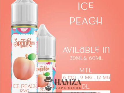 Sprinkles E Juice Ice Peach - سبرينكلز خوخ ساقع Mtl (60Ml) / 6Mg Egyptian Liquid
