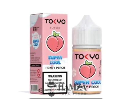 Tokyo E Juice Saltnic Super Cool Honey Peach - طوكيو سولت سوبر كوول خوخ سكري Premium Liquid