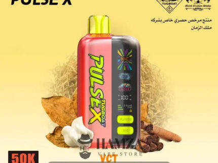 Tugboat Disposable PulseX 50K Puff Tobacco Custard - تاجبوت ديسبوزابل بالس اكس 50 ألف بف توباكو كاسترد - 50000 / 20MG