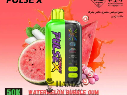 Tugboat Disposable PulseX 50K Puff Watermelon BubbleGum - تاجبوت ديسبوزابل بالس اكس 50 ألف بف لبان بطيخ - 50000 / 20MG