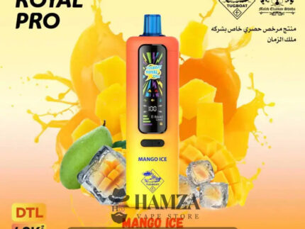 Tugboat Royal Pro Disposable 40K Puffs Mango ice - تاجبوت ديسبوزابل 40 الف بف مانجو أيس - 40000 / 3mg (Freebase)