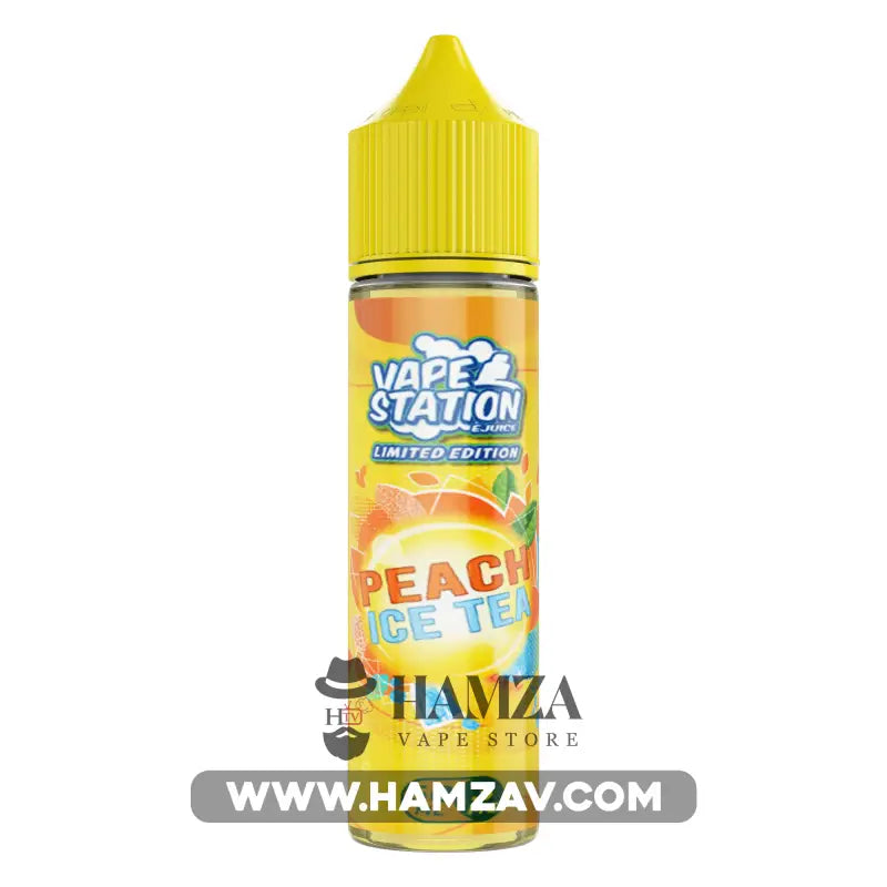Vape Station Ice Tea Peach - فيب ستيشن ايس تي خوخ Dl (60Ml) / 3Mg Egyptian Liquid