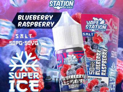 Vape Station Saltnic Super Ice Blueberry Raspberry - فيب ستيشن سولت سوبر ايس