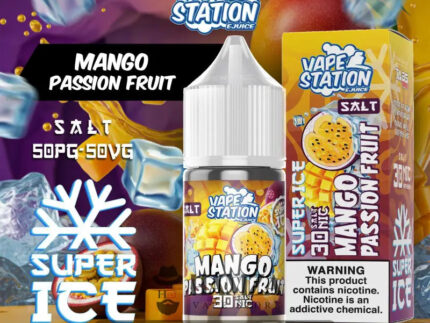Vape Station SaltNic Super Ice Mango Passion Fruit فيب ستيشن سولت سوبر ايس مانجو باشون فروت.jpg Egyptian Liquid