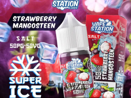 Vape Station Saltnic Super Ice Strawberry Mangosteen - فيب ستيشن سولت سوبر ايس