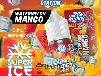Vape Station Saltnic Super Ice Watermelon Mango - فيب ستيشن سولت سوبر ايس