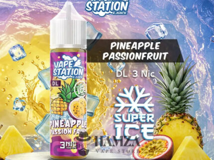 Vape Station Super Ice Pineapple Passion Fruit - فيب ستيشن سوبر ايس اناناس باشون فروت Egyptian Liquid