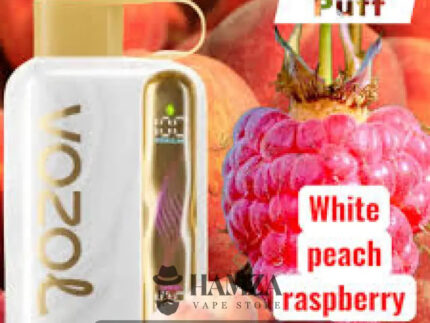 Vozol Star Disposable 40K Puff White peach raspberry - فوزول ستار ديسبوزابل 40 ألف بف خوخ أبيض راسبيرى - 40000 / 5%